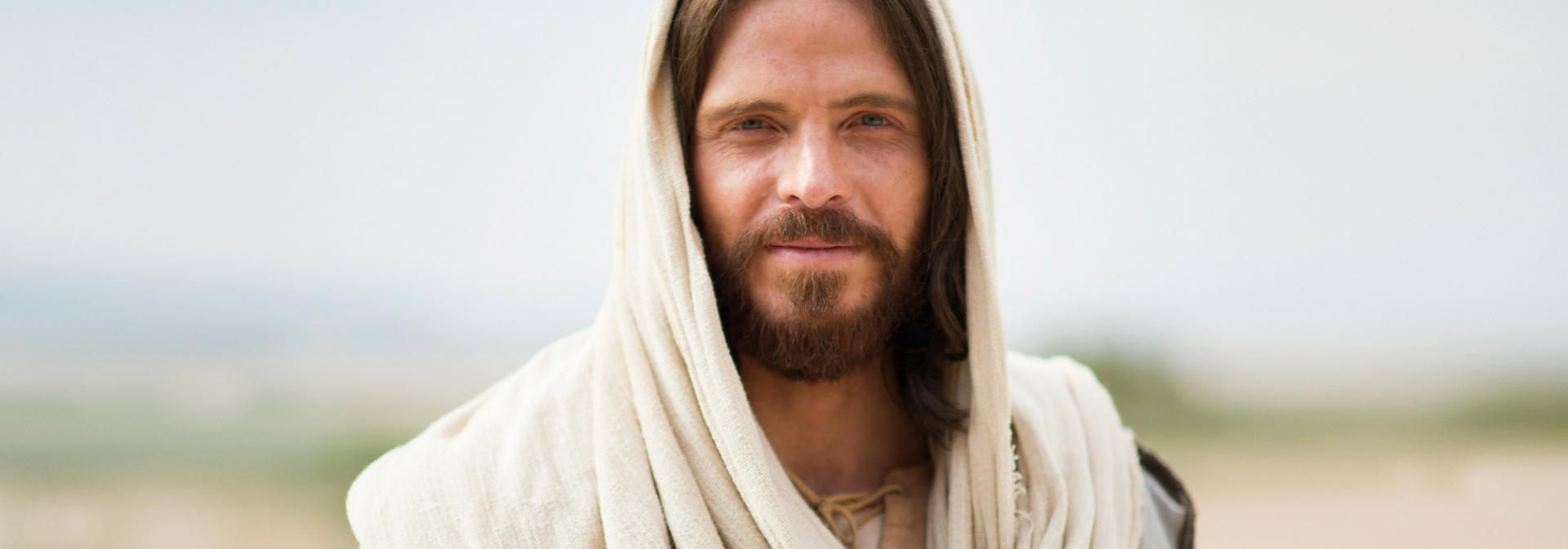Representación de Jesús con una mirada serena